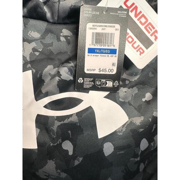 YOUTH X-LARGE NWT Under Armour Boys' Armour Fleece
Big Logo Printed Hoodie - Picture 3 of 3